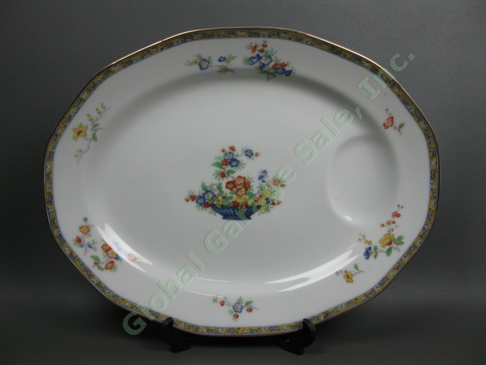 Theodore Haviland Montreux Mongolia 13" Oval Serving Platter Floral Tray Limoges