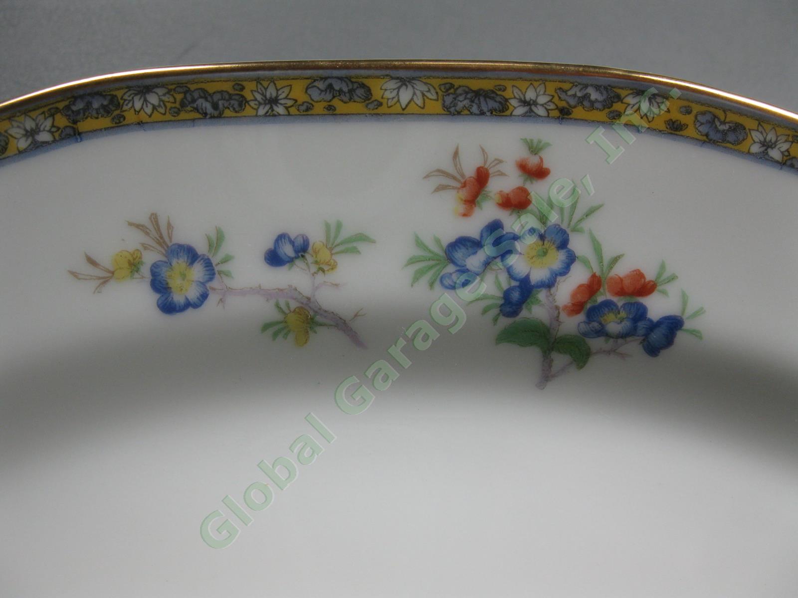 Theodore Haviland Montreux Mongolia 13" Oval Serving Platter Floral Tray Limoges 2