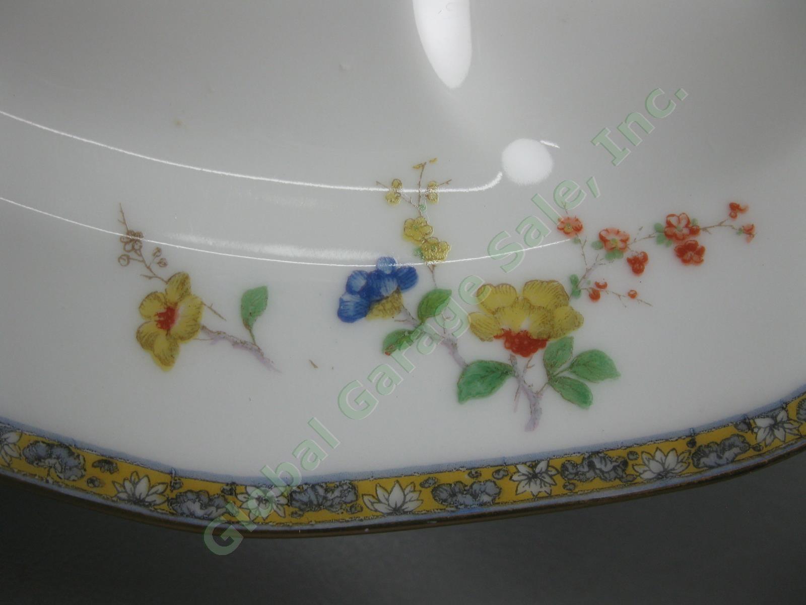 Theodore Haviland Montreux Mongolia 13" Oval Serving Platter Floral Tray Limoges 4
