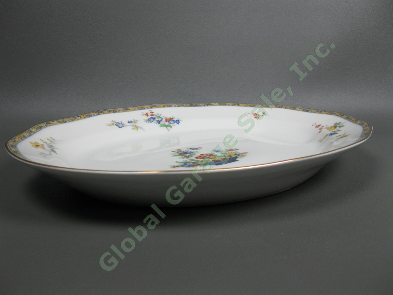 Theodore Haviland Montreux Mongolia 13" Oval Serving Platter Floral Tray Limoges 6