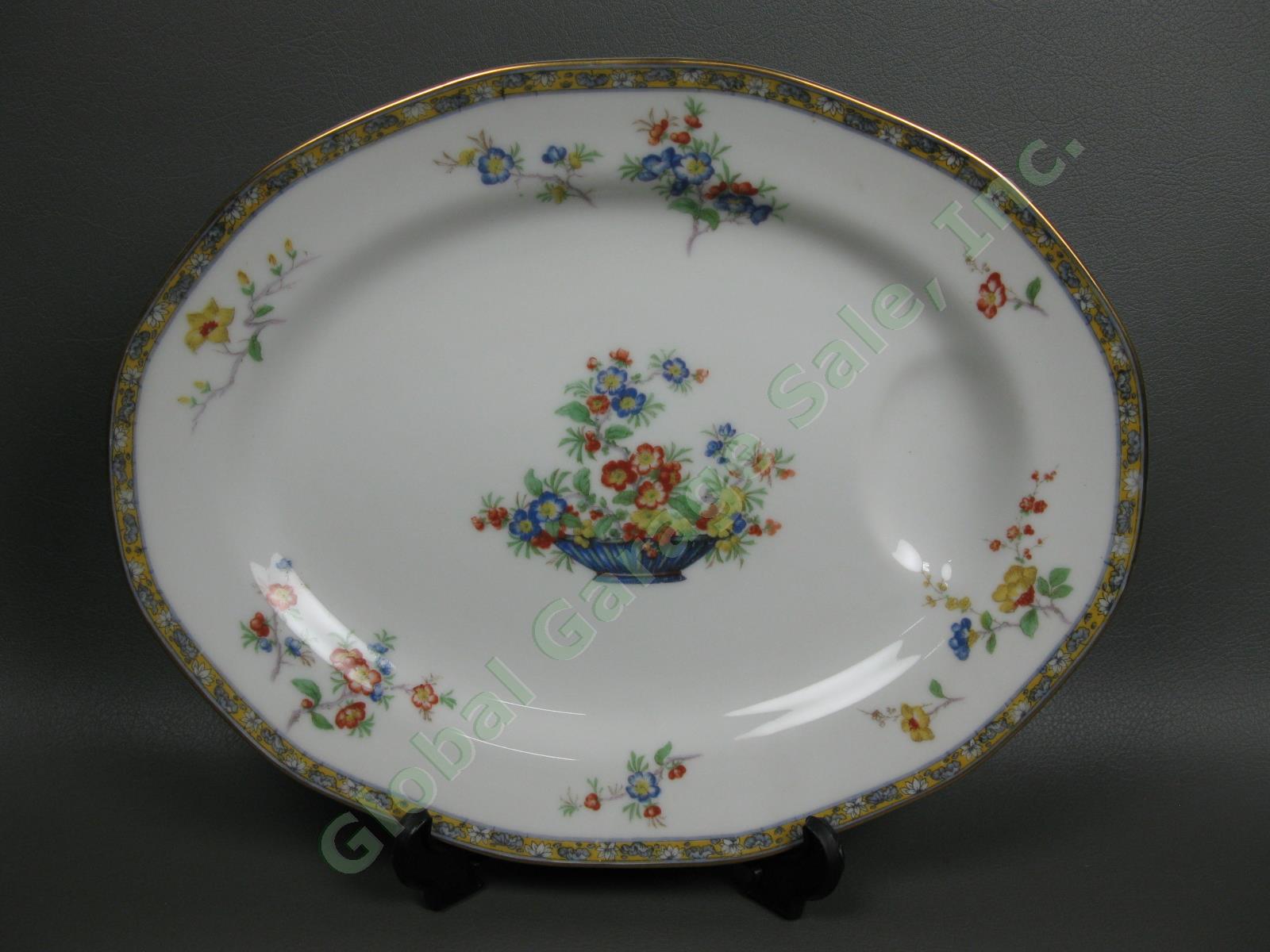 Theodore Haviland Montreux Mongolia 11" Oval Serving Platter Floral Tray Limoges