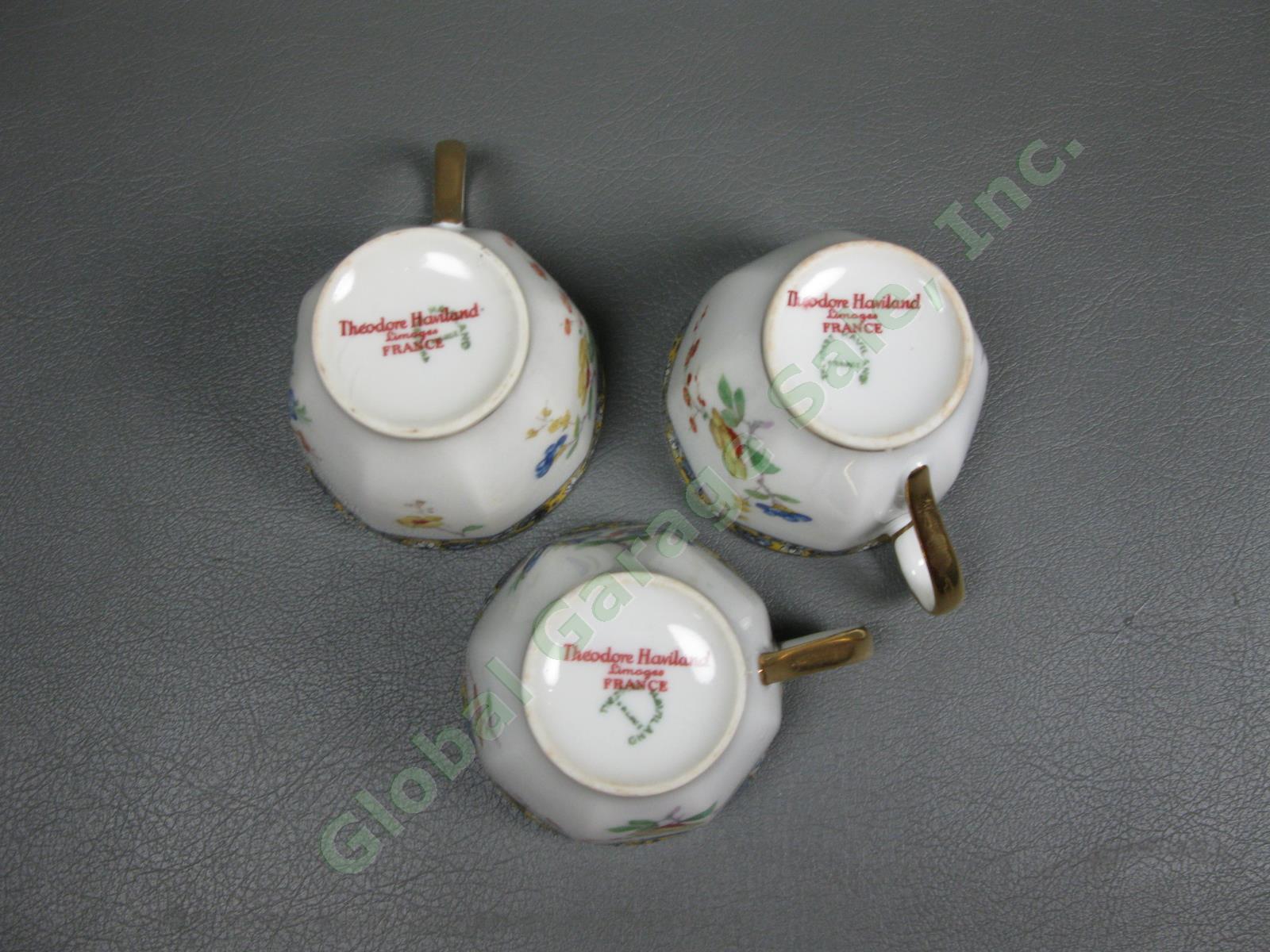6 Theodore Haviland Montreux Mongolia Espresso Demitasse Tea Cup Saucer Dish Set 6