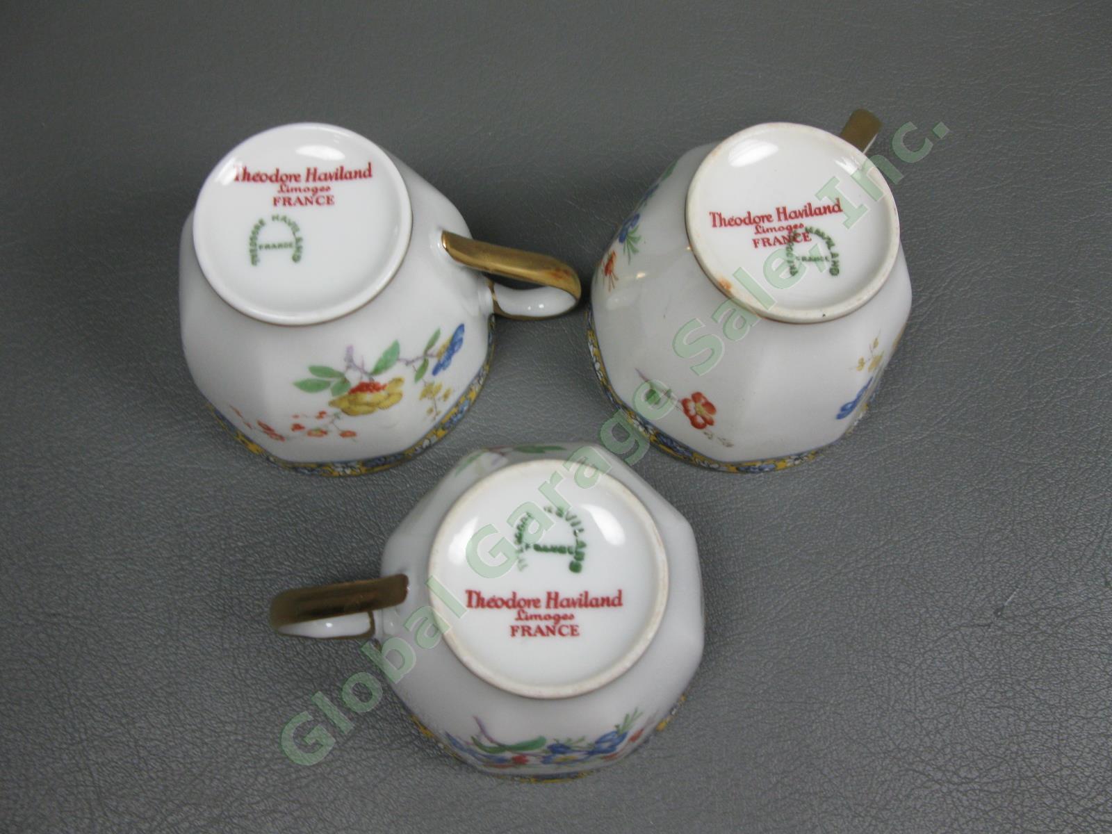 6 Theodore Haviland Montreux Mongolia Espresso Demitasse Tea Cup Saucer Dish Set 8