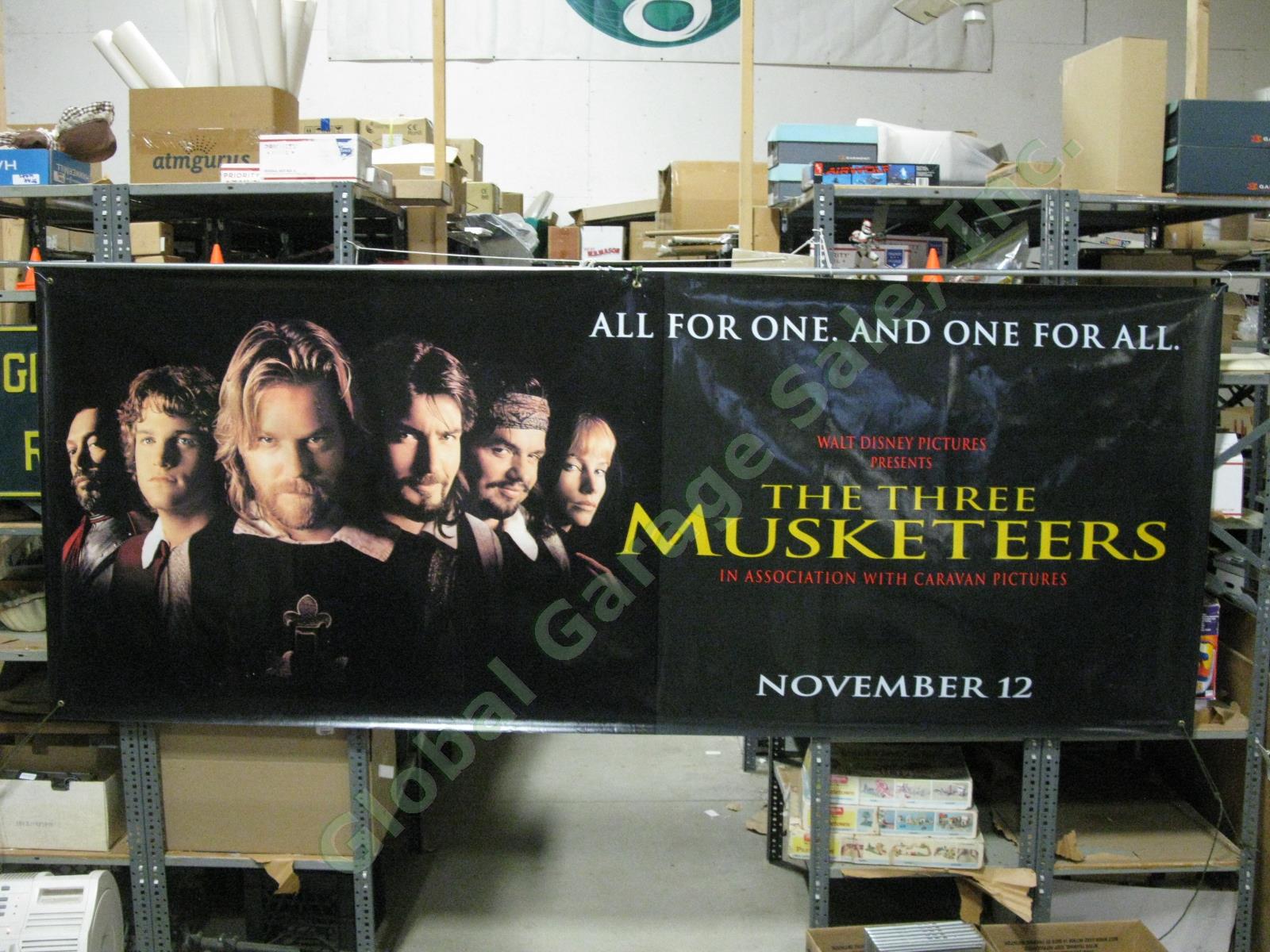 1993 Disney Three Musketeers Original Movie Theater Promo Vinyl Display Poster