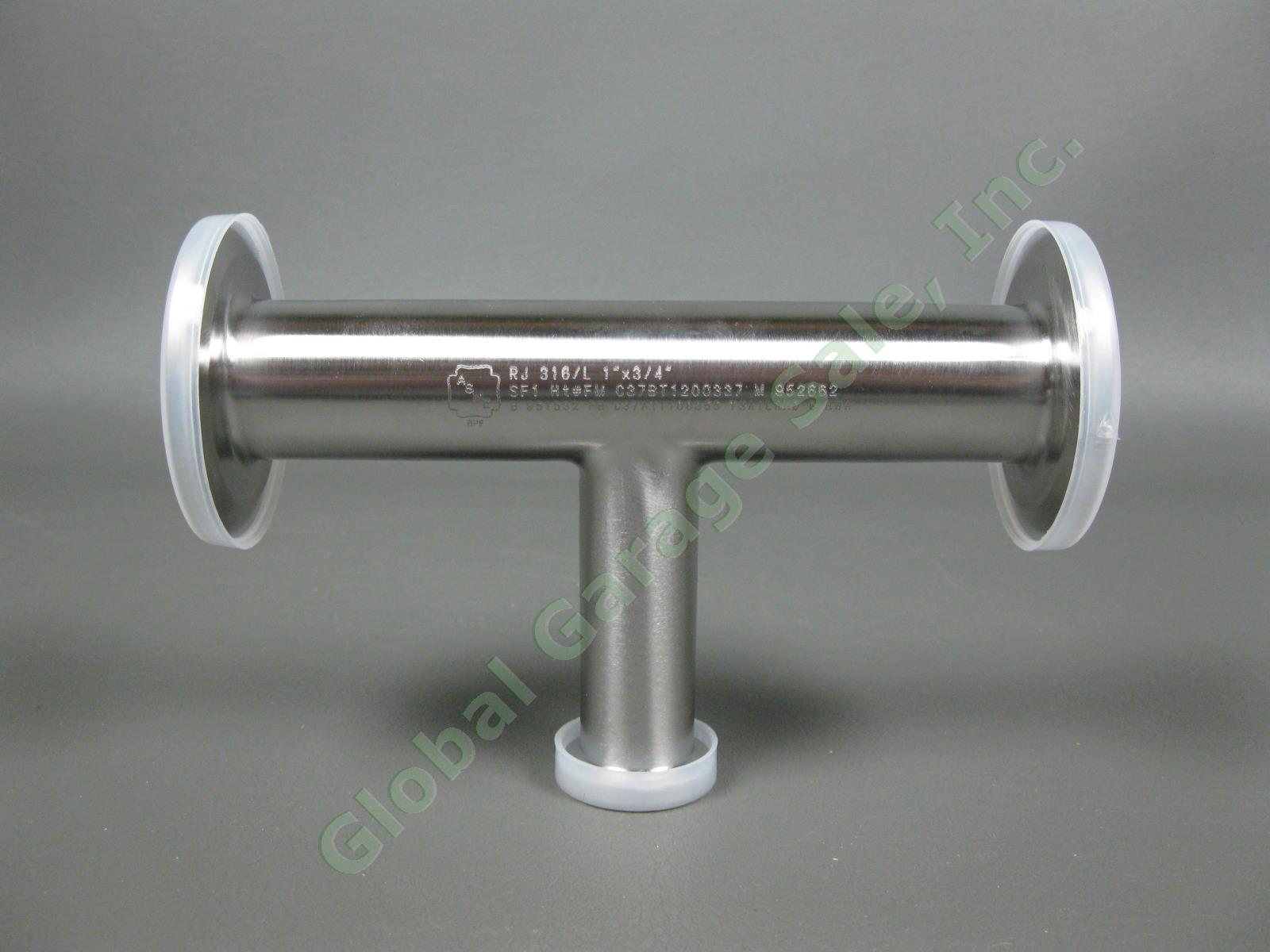 BPE DT-19 1" x 3/4" Sanitary 316L Stainless Steel Reducing Tee Fitting Clamp End