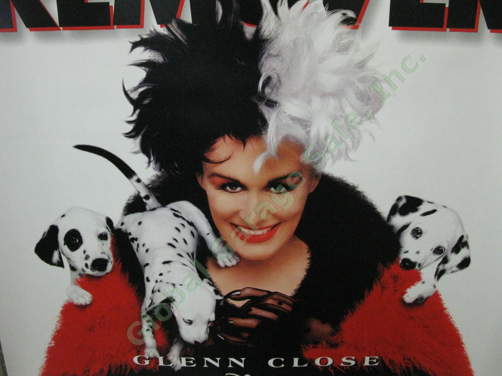 1996 Disney 101 Dalmatians Original Movie Bus Shelter Poster Cruella Glenn Close 2