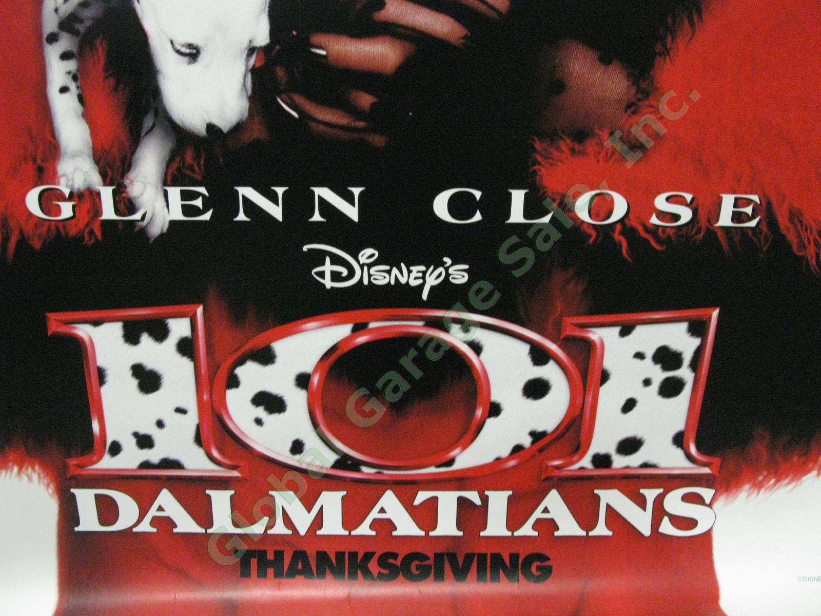 1996 Disney 101 Dalmatians Original Movie Bus Shelter Poster Cruella Glenn Close 3