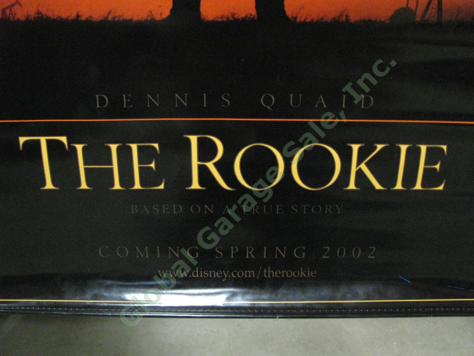 2002 The Rookie Disney Original Vinyl Movie Theater Poster Baseball Dennis Quaid 4