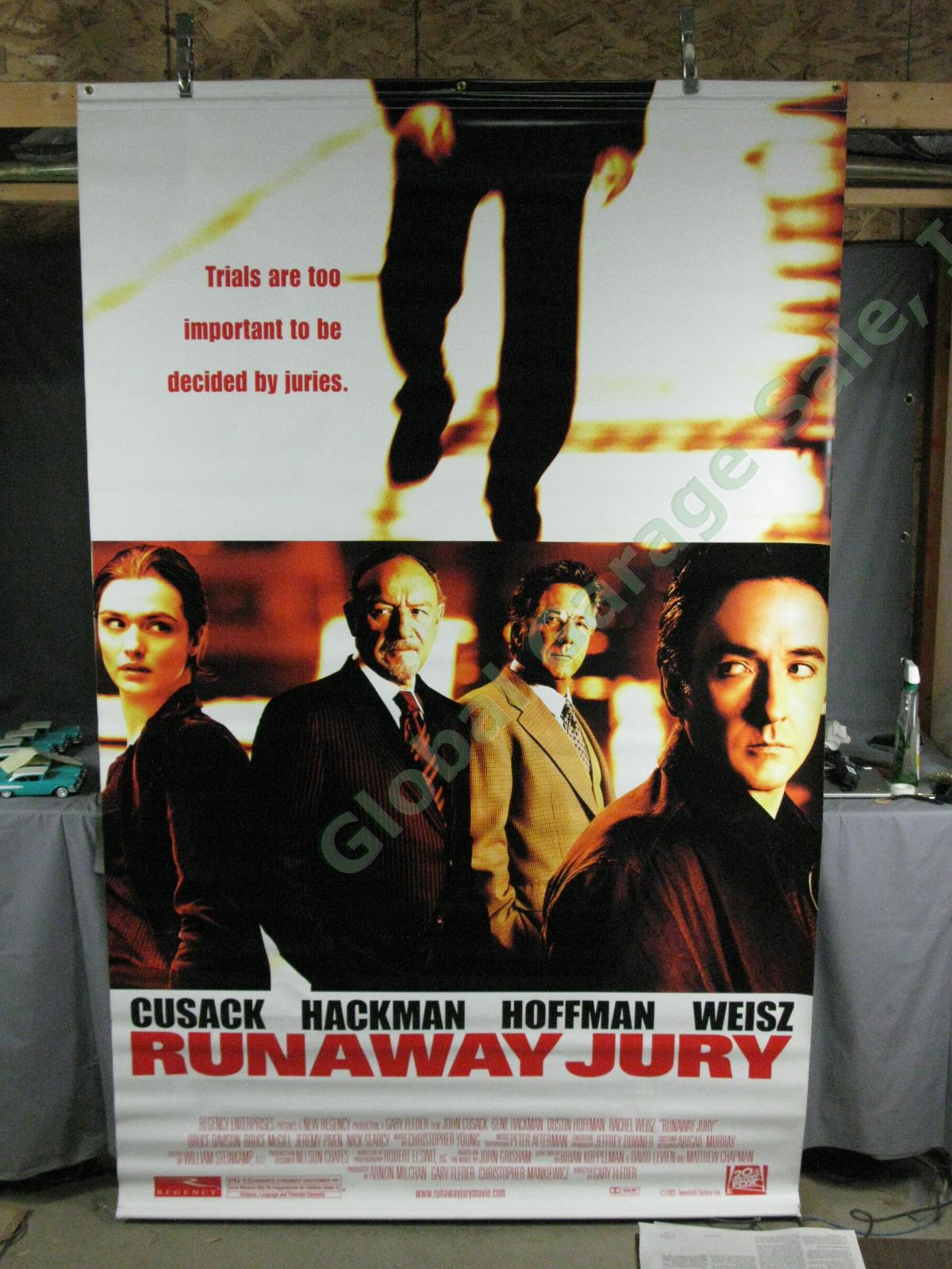 HUGE Runaway Jury Original Movie Theater Poster Banner Cusack Hackman Hoffman