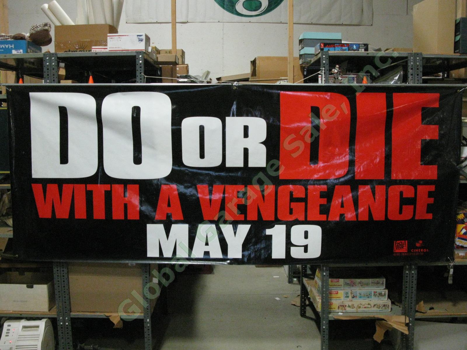 HUGE 1995 Do Or Die Hard Vengeance VTG Original Movie Poster Banner Bruce Willis