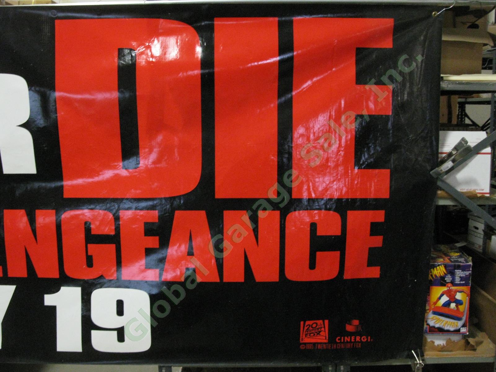 HUGE 1995 Do Or Die Hard Vengeance VTG Original Movie Poster Banner Bruce Willis 3