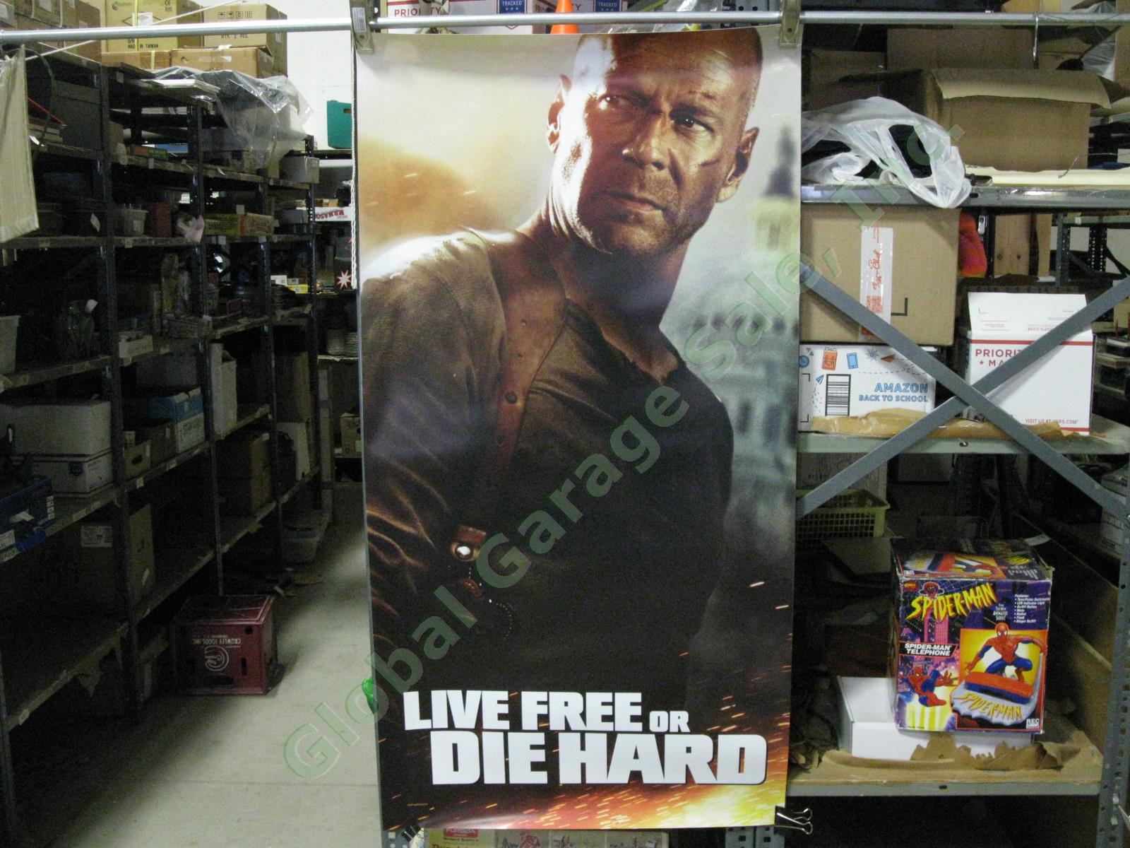 Live Free Or Die Hard Original 50" Movie Theater Bus Shelter Poster Bruce Willis