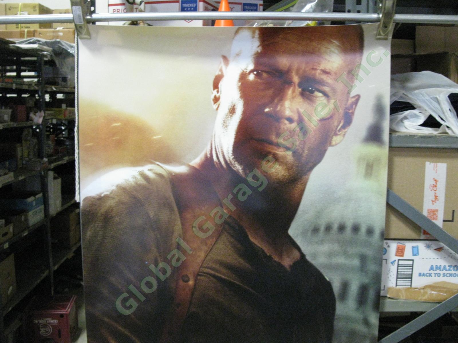 Live Free Or Die Hard Original 50" Movie Theater Bus Shelter Poster Bruce Willis 2