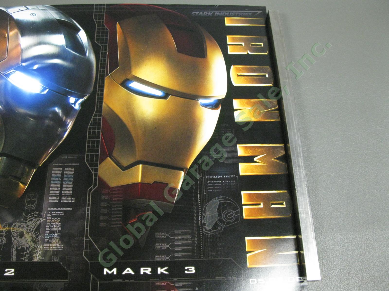 Rare Original 2008 Iron Man Movie Theater 20" Lobby Card MCU Mark 1 2 3 Stark 3