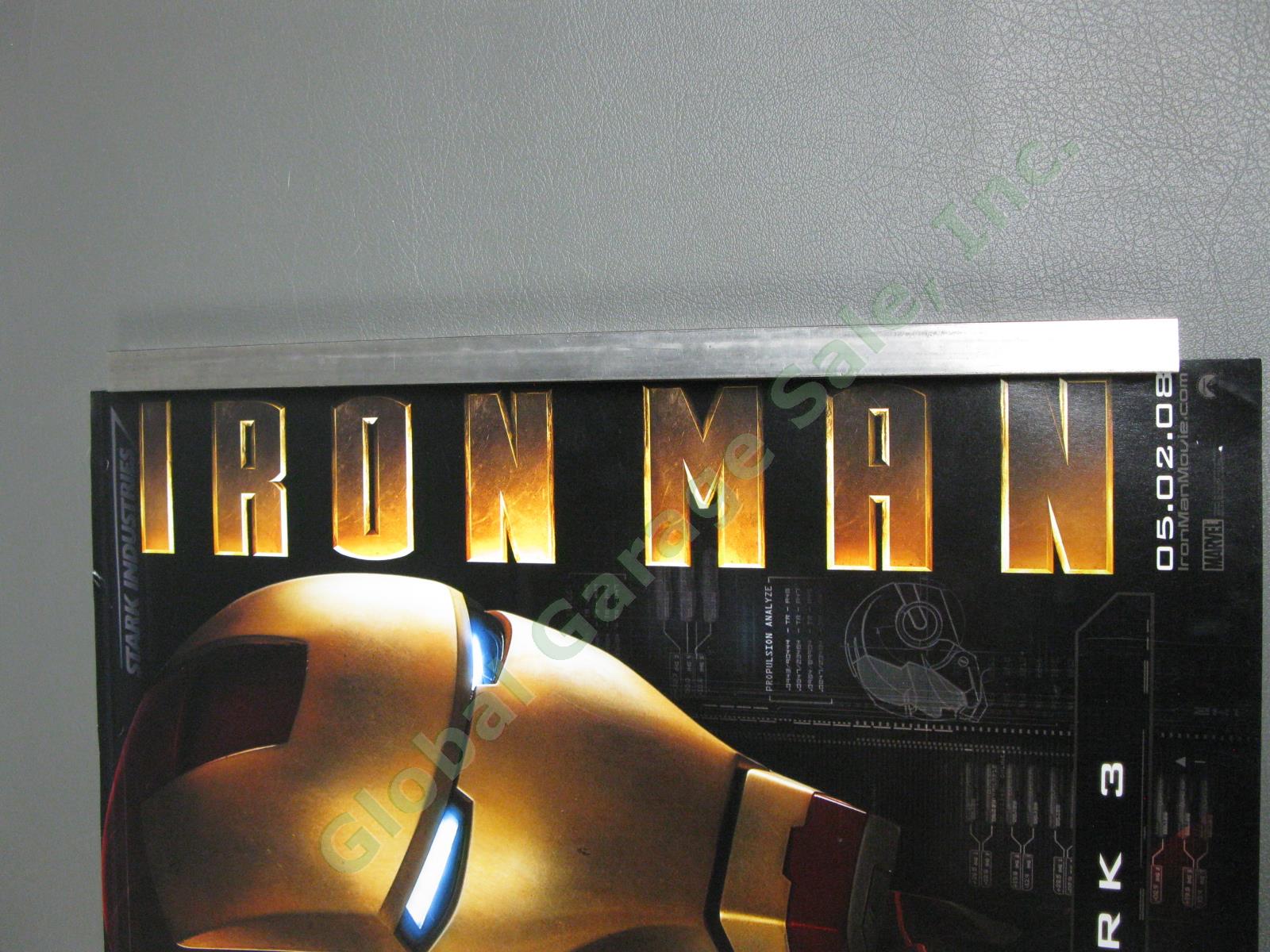 Rare Original 2008 Iron Man Movie Theater 20" Lobby Card MCU Mark 1 2 3 Stark 4
