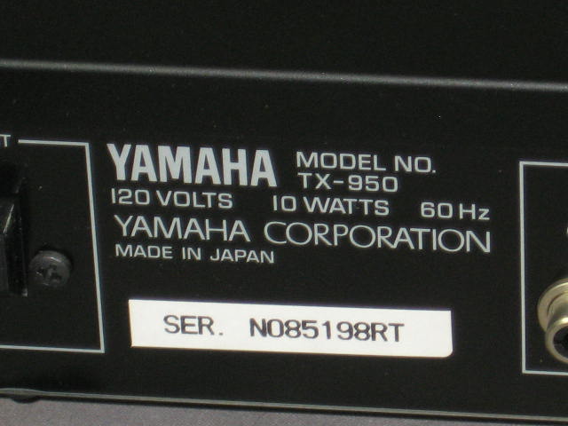 Yamaha TX-950 Natural Sound AM/FM Stereo Tuner + Manual 5