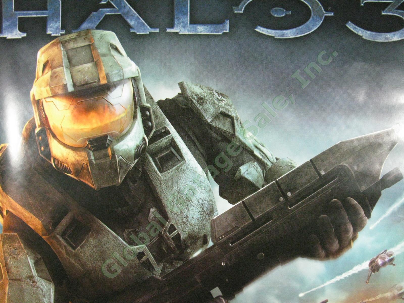 HUGE RARE Halo 3 Master Chief Xbox Video Game Original Store Promo Poster Banner 2