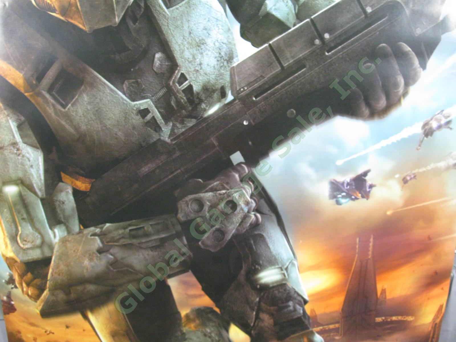 HUGE RARE Halo 3 Master Chief Xbox Video Game Original Store Promo Poster Banner 3