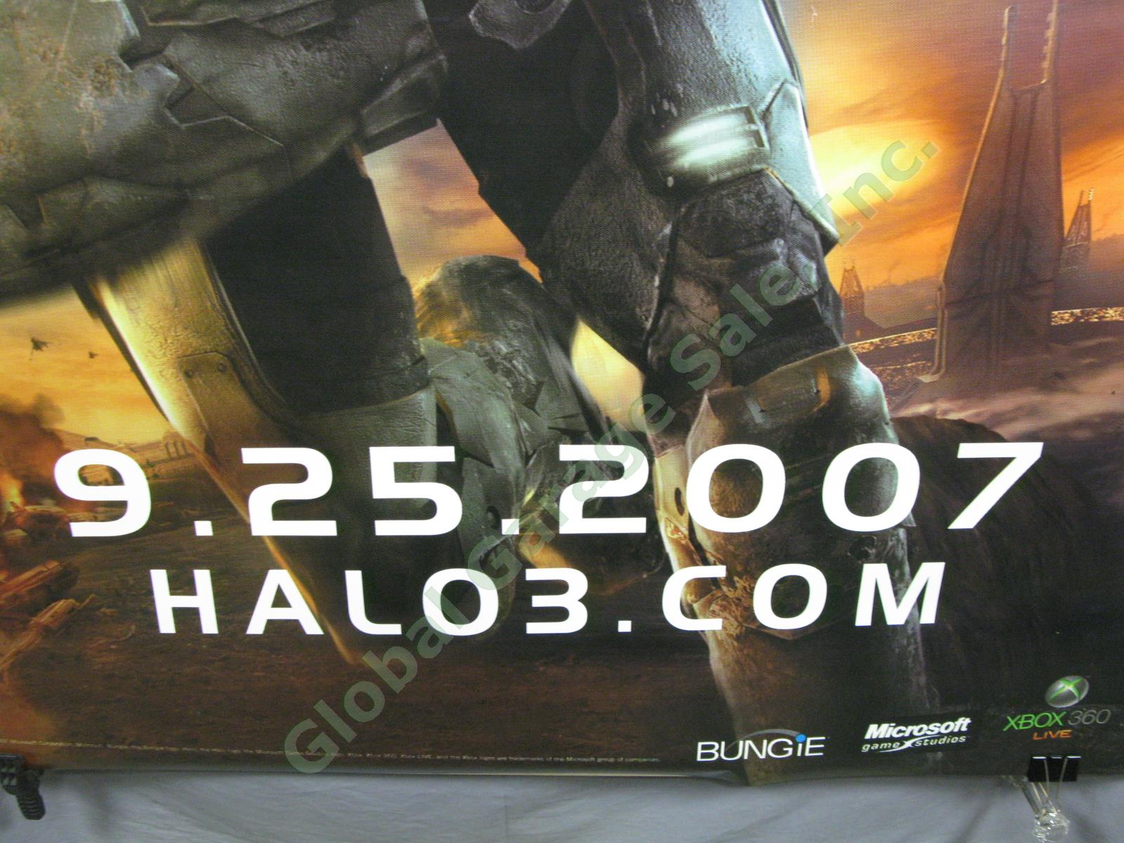 HUGE RARE Halo 3 Master Chief Xbox Video Game Original Store Promo Poster Banner 4