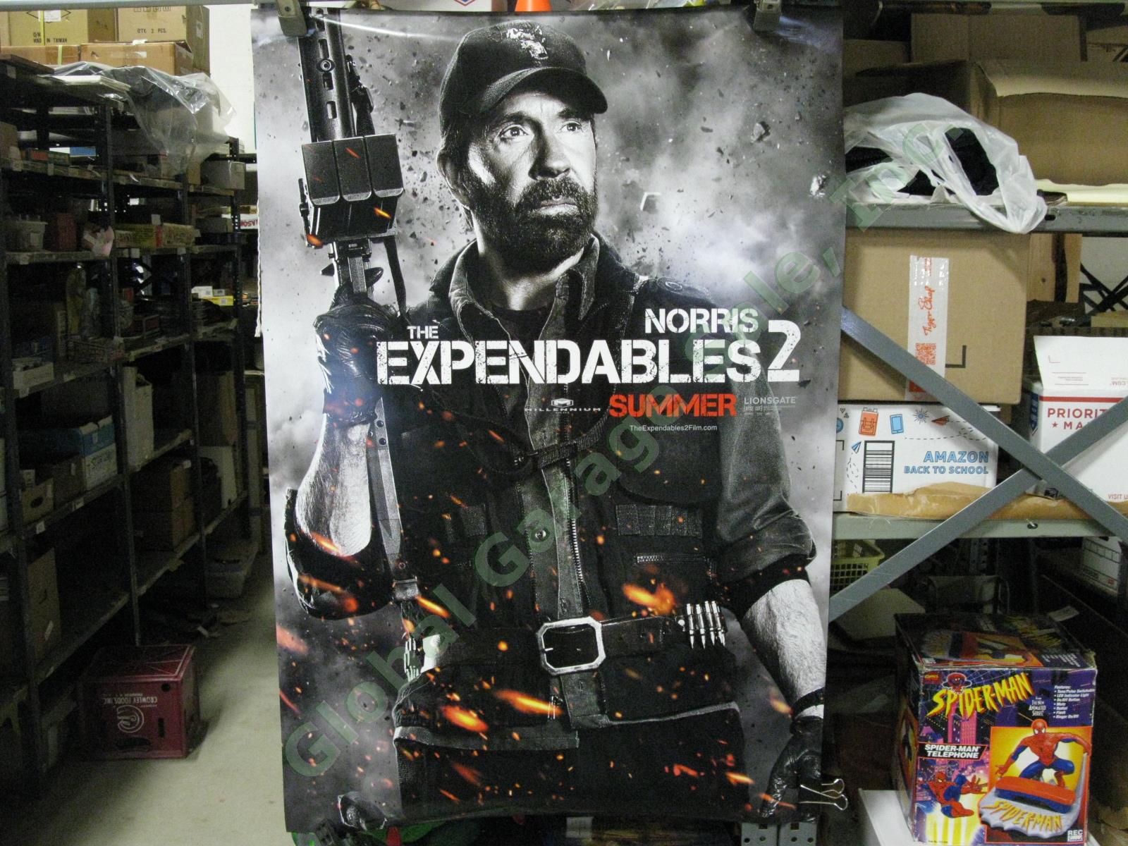 Expendables 2 Chuck Norris Booker Original Movie Theater Lobby Display Poster