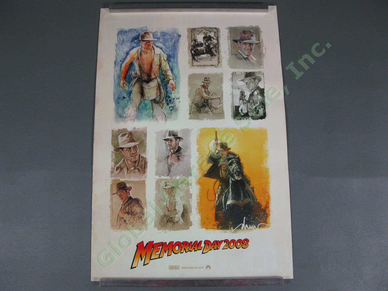 Authentic Indiana Jones Memorial Day 2008 Commemorative 20" Poster Harrison Ford