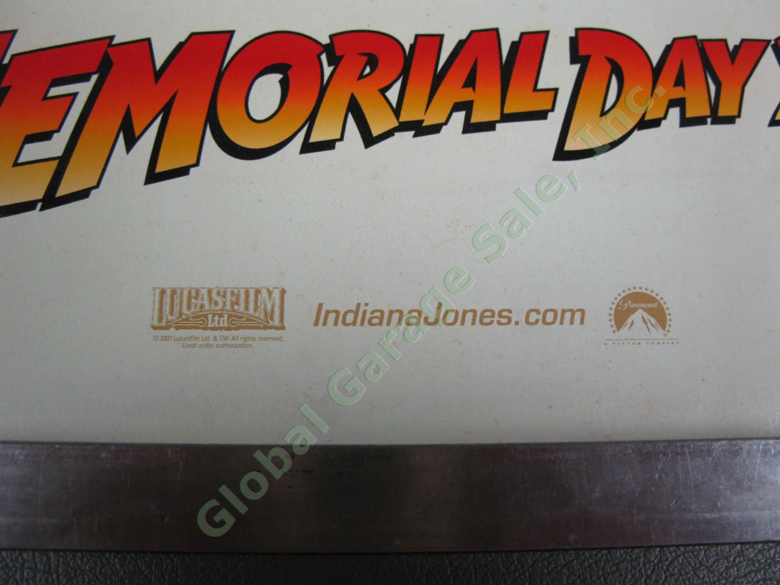 Authentic Indiana Jones Memorial Day 2008 Commemorative 20" Poster Harrison Ford 3