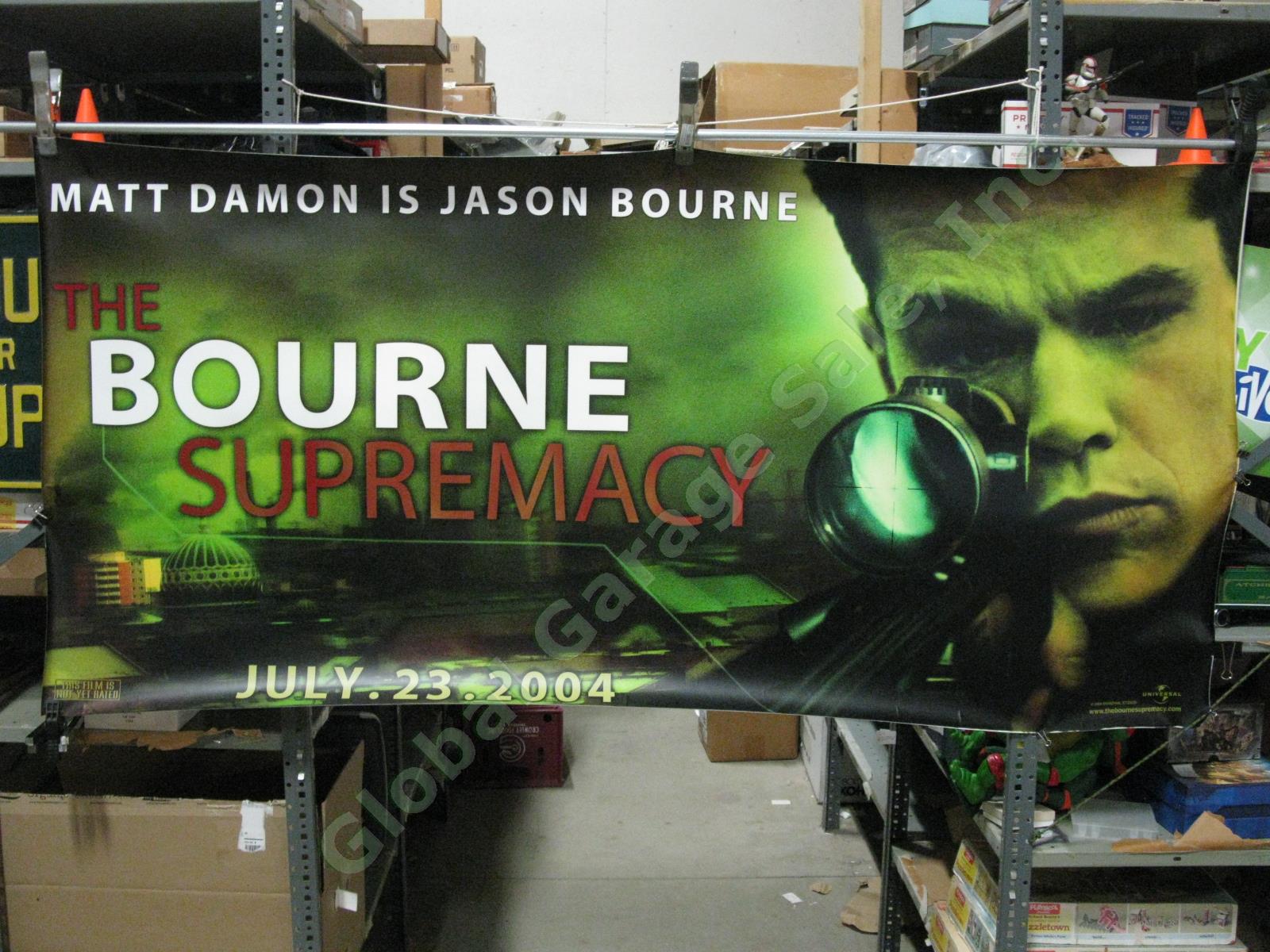 HUGE Jason Bourne Supremacy Original Movie Theater 70" Vinyl Promo Banner Damon