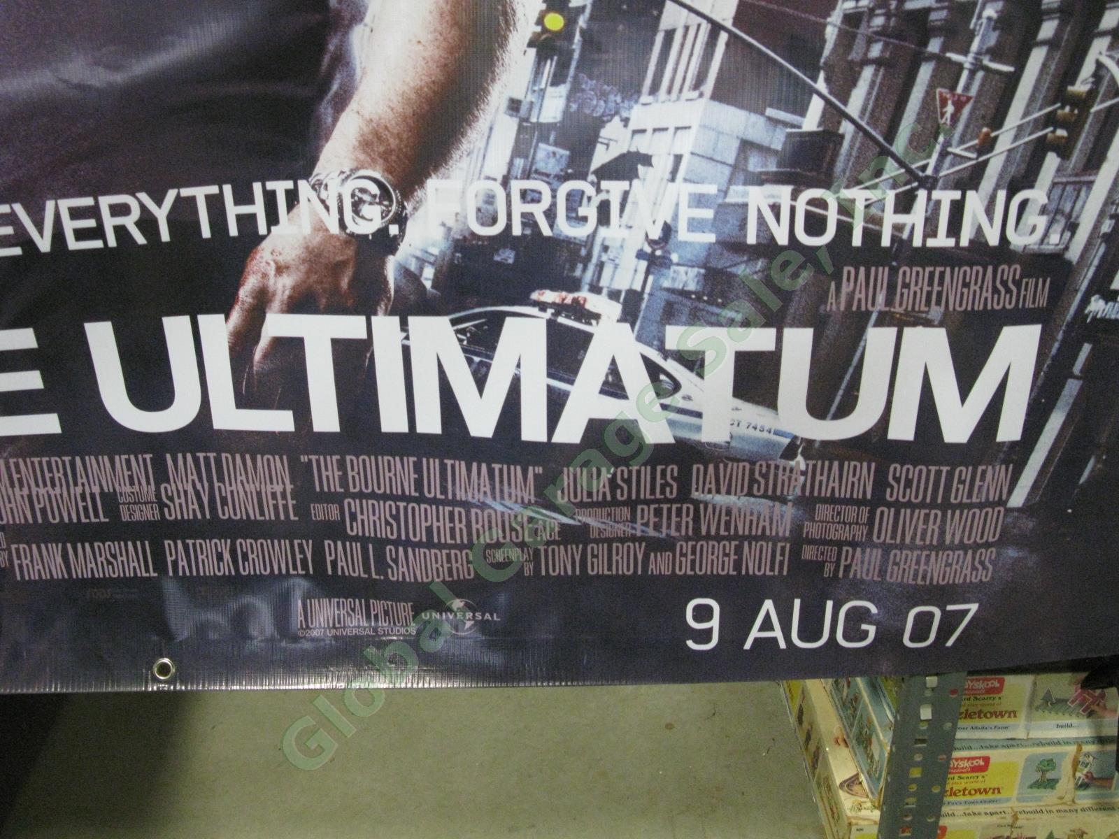 HUGE Jason Bourne Ultimatum Original Movie Theater Lobby Vinyl Banner Matt Damon 3