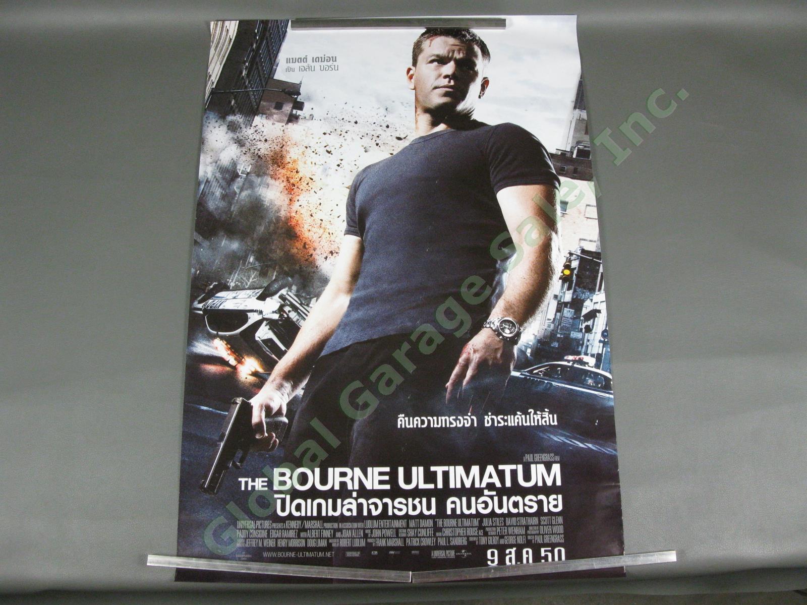 RARE Jason Bourne Ultimatum Original THAI Movie Theater Promo Poster Matt Damon