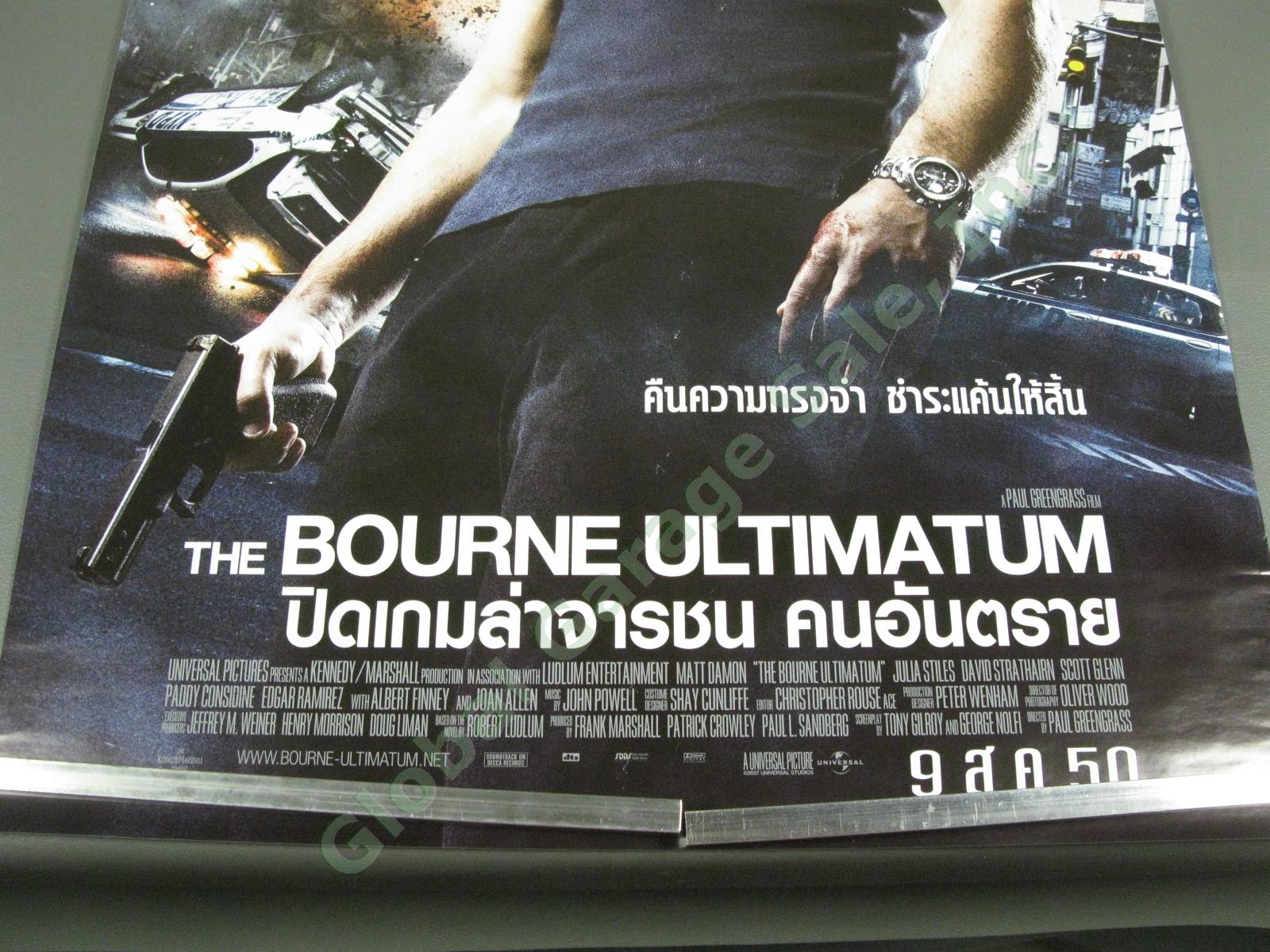 RARE Jason Bourne Ultimatum Original THAI Movie Theater Promo Poster Matt Damon 3
