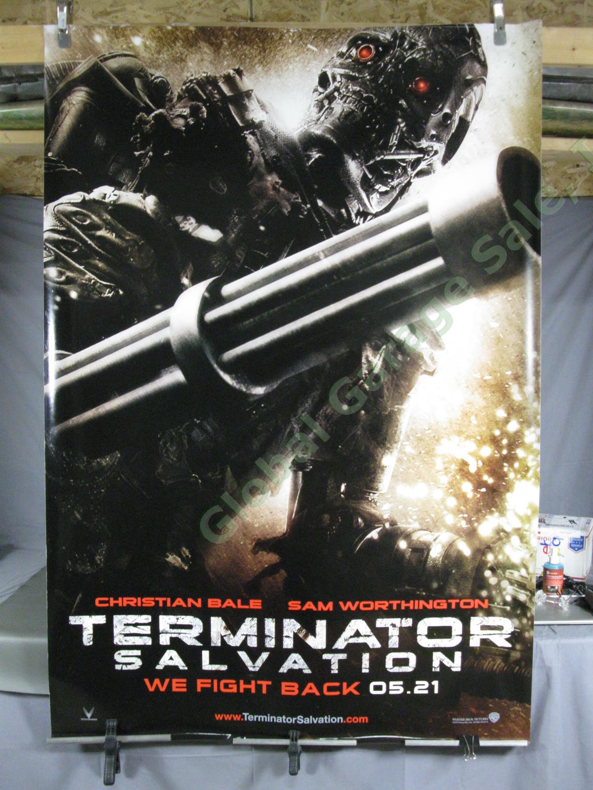 HUGE Terminator Salvation Original Movie Theater Lobby Promo Display Banner Bale