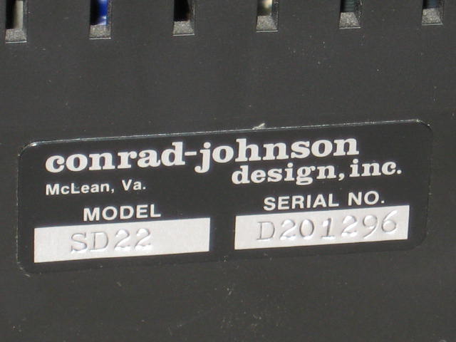 Conrad Johnson Sonographe SD22 Compact Disc CD Player 5