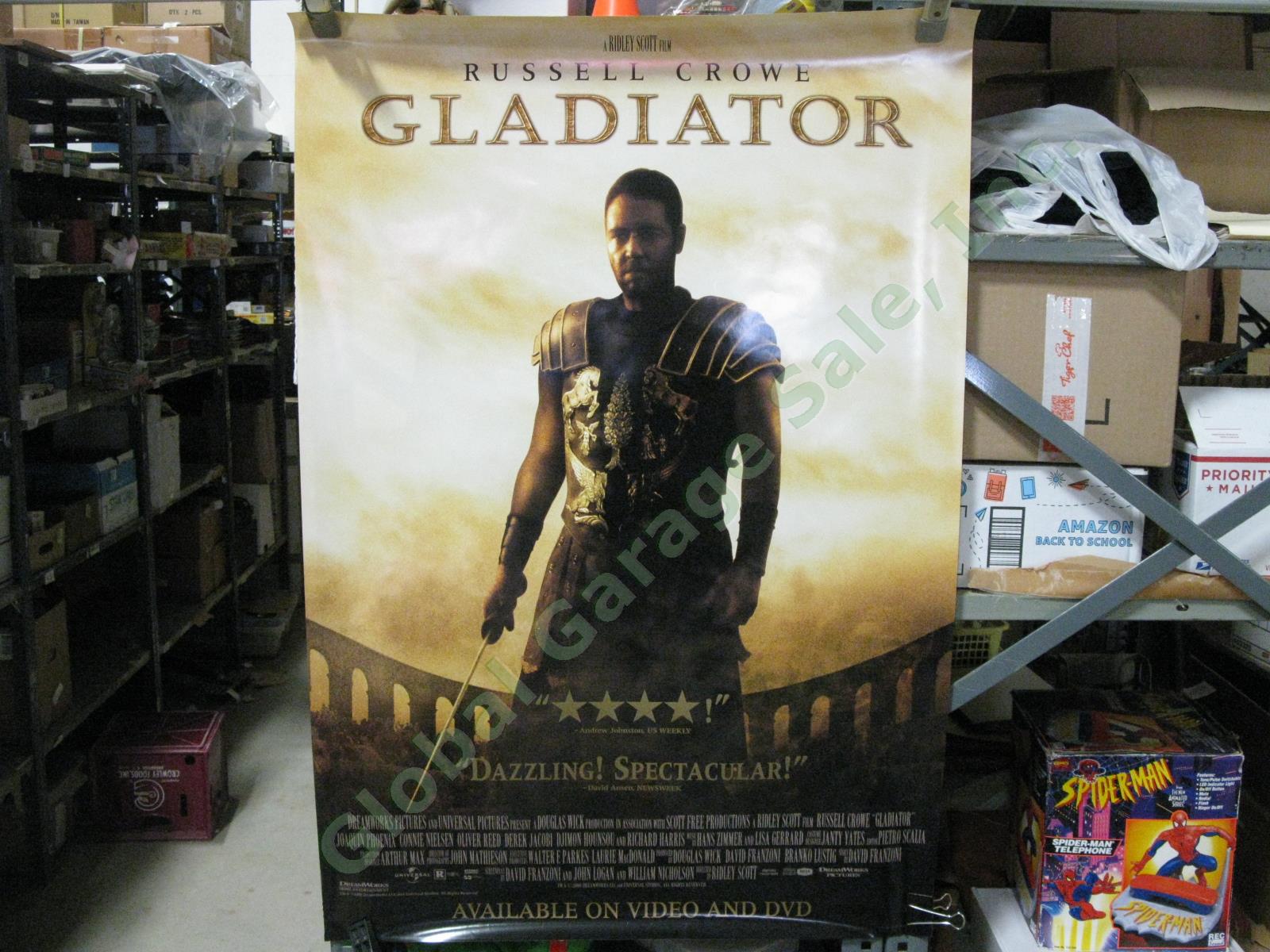 Gladiator Original Store Display DVD Movie Promo Poster Russell Crowe Maximus