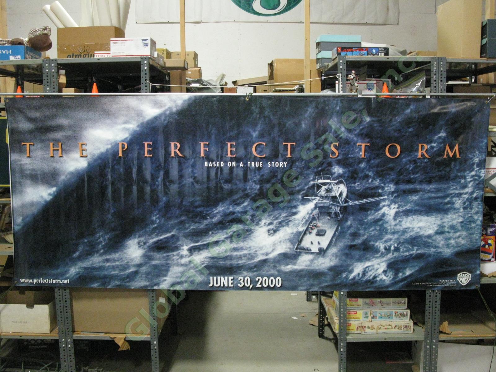 The Perfect Storm HUGE Original Movie Theater Lobby Vinyl Poster Banner Clooney
