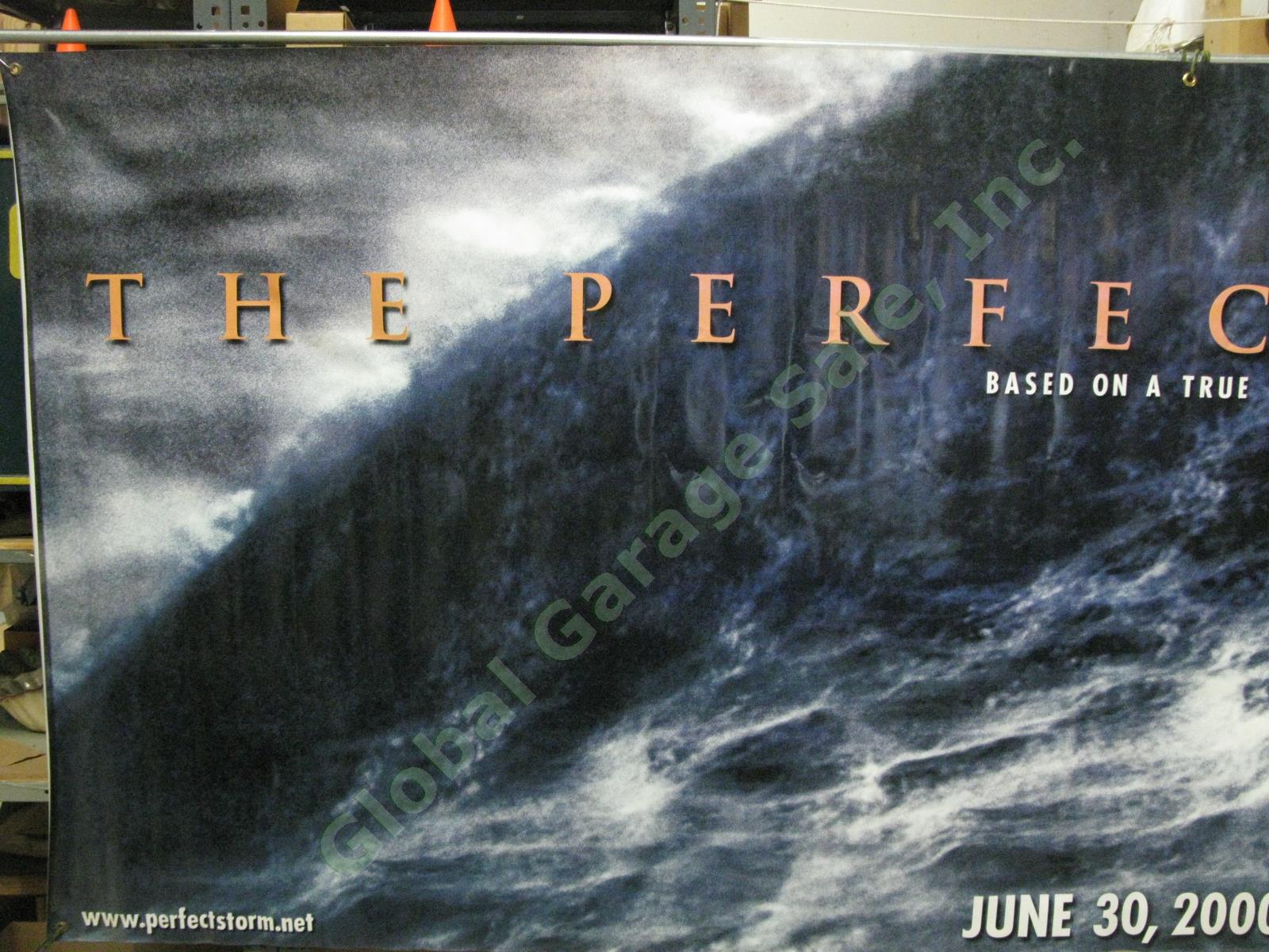 The Perfect Storm HUGE Original Movie Theater Lobby Vinyl Poster Banner Clooney 1