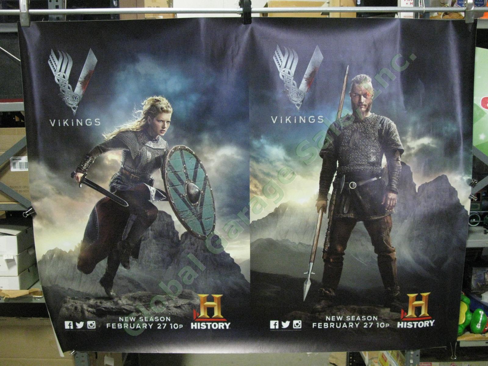 Vikings A&E Original TV Show Store Window Display Sticker Banner Bjorn Lagertha