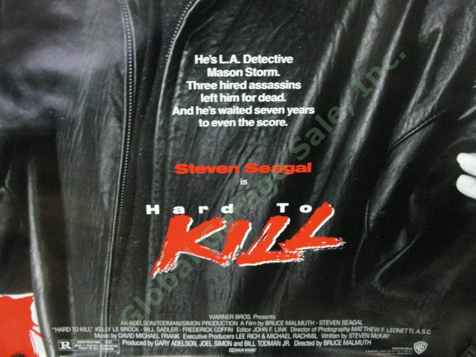 Hard To Kill Original Vintage Movie Theater Lobby Display Poster Steven Seagal 2