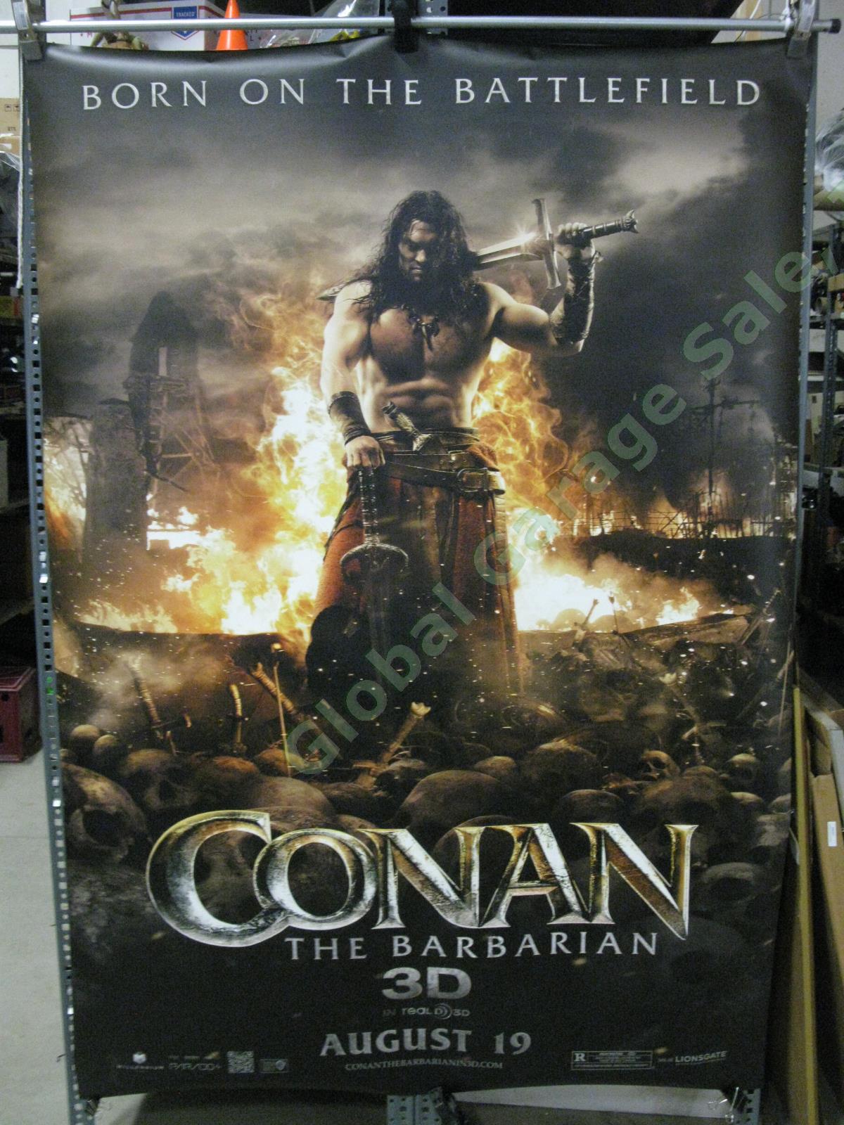 HUGE Conan The Barbarian Original Movie Theater Lobby Vinyl Banner Jason Momoa