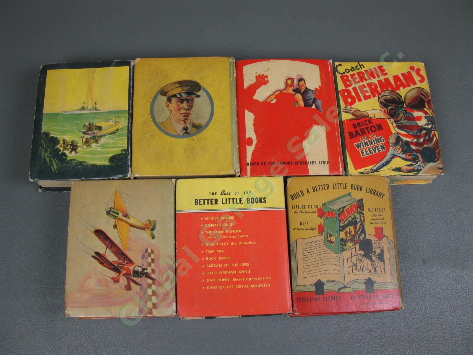 7 Vintage Military Big Better Little Book Lot Maximo Superman Mac Marines USA 1