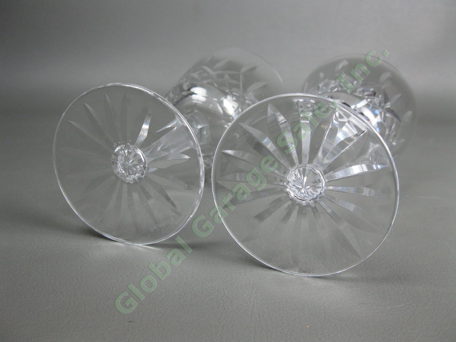2 Original VTG Waterford Crystal Lismore Claret Wine 5-7/8" Goblet Cut Glass Set 1