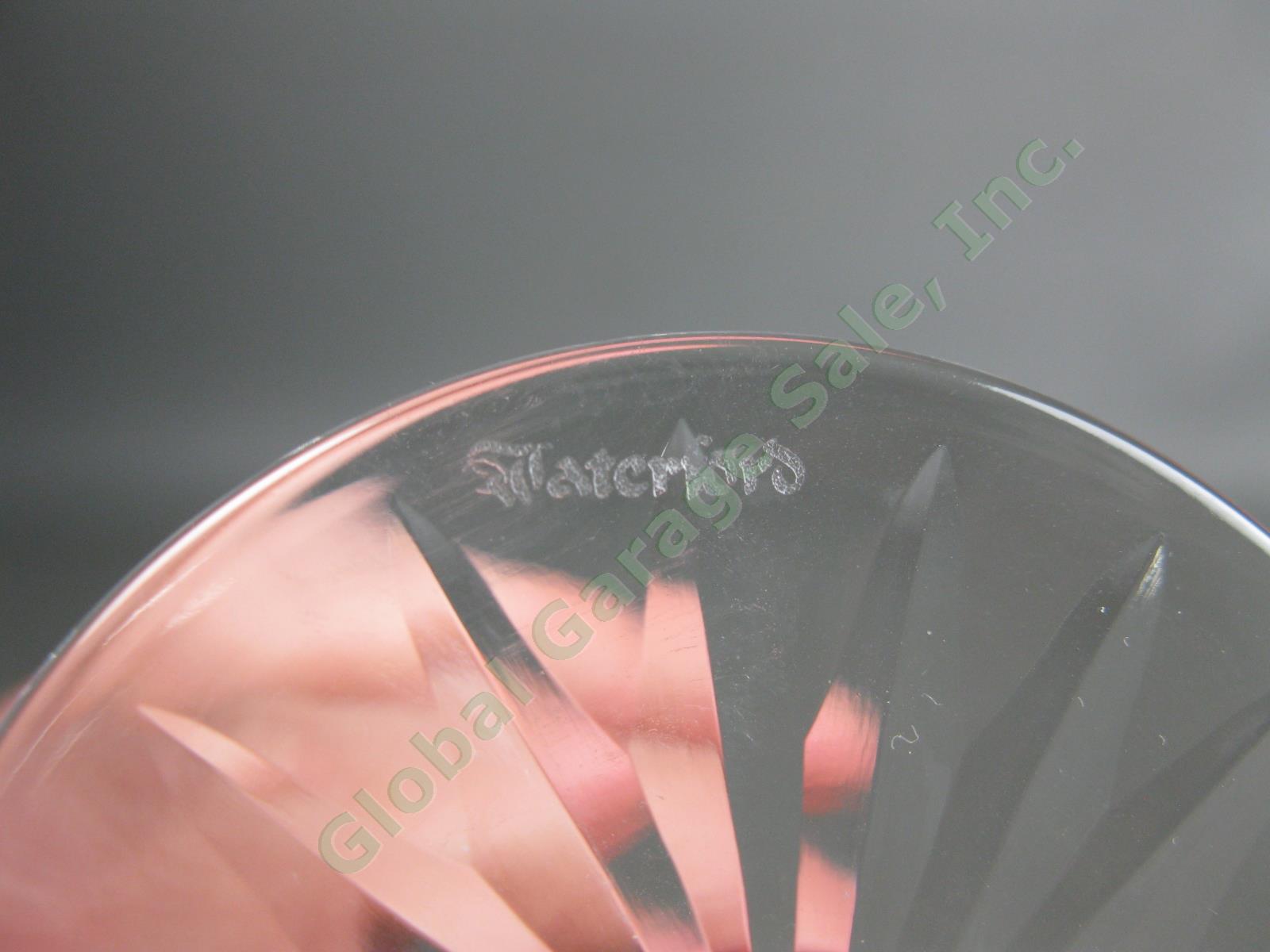 2 Original VTG Waterford Crystal Lismore Claret Wine 5-7/8" Goblet Cut Glass Set 3