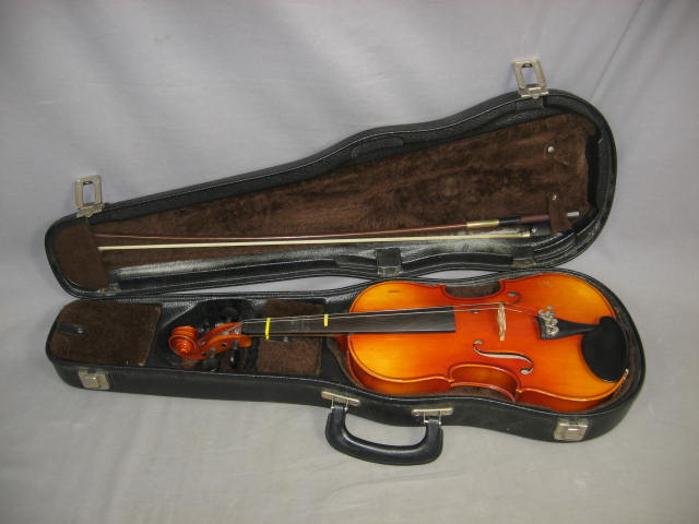 Suzuki Violin Viola Glasser Bow + Hard Case VA-2213 NR!
