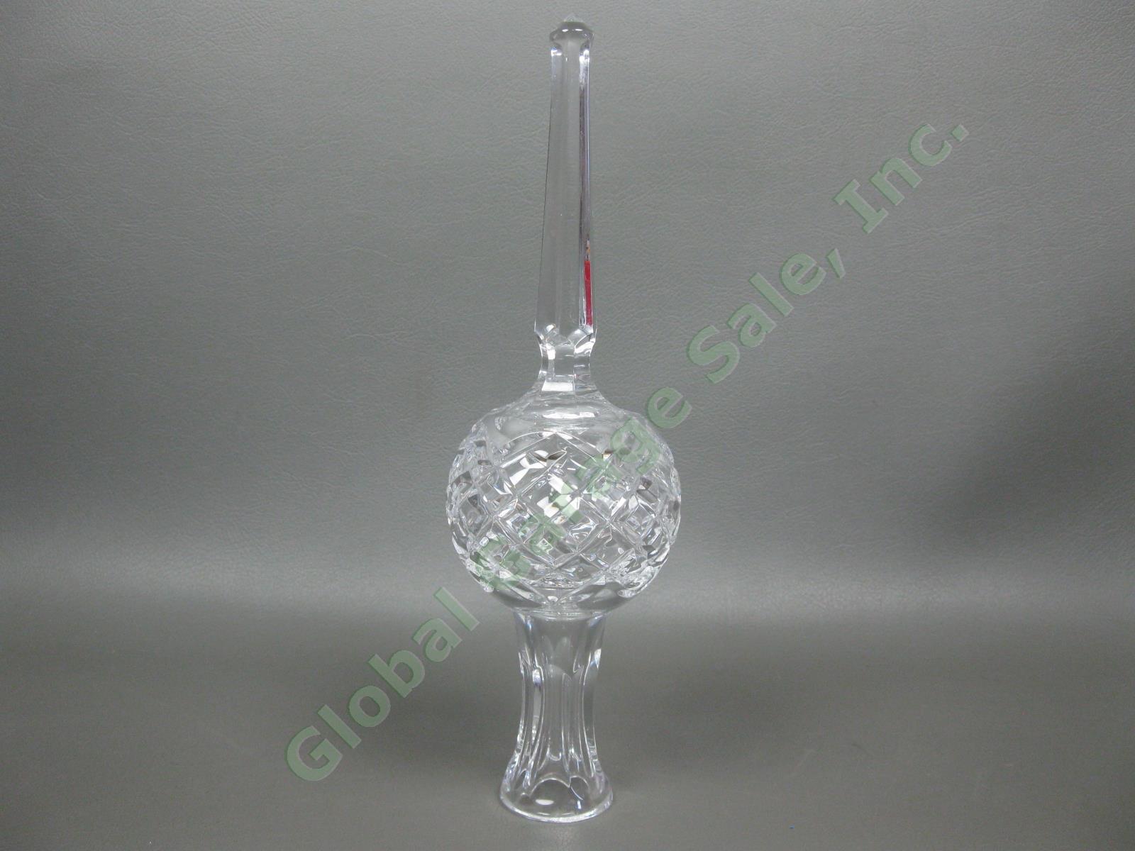 Waterford Crystal Christmas Tree Topper Decoration Tall 10.5" Glass Mint In Box 1