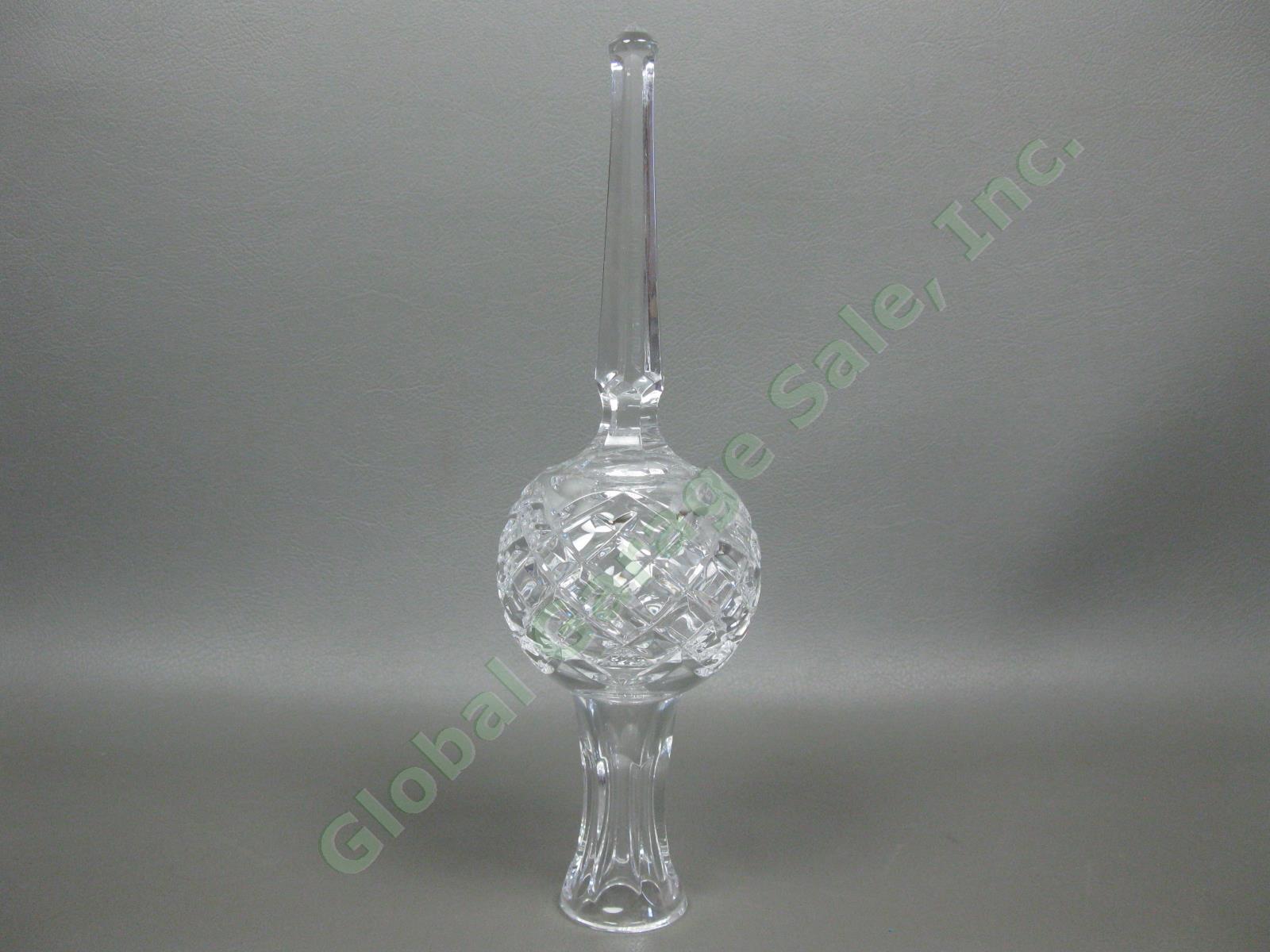Waterford Crystal Christmas Tree Topper Decoration Tall 10.5" Glass Mint In Box 2