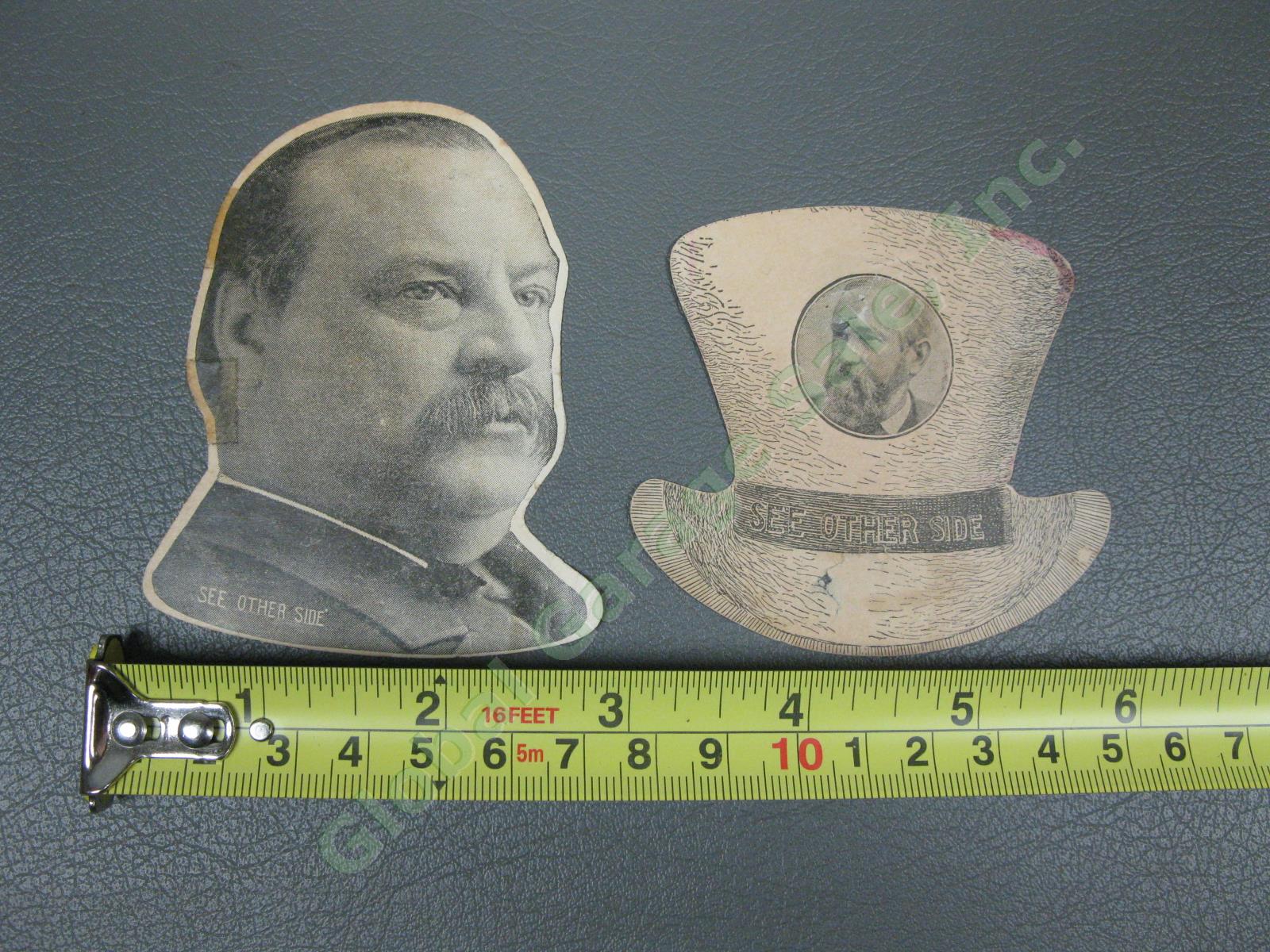 1892 Presidential Ad Slip Cutout Set Grover Cleveland Harrison Demorest Magazine 2