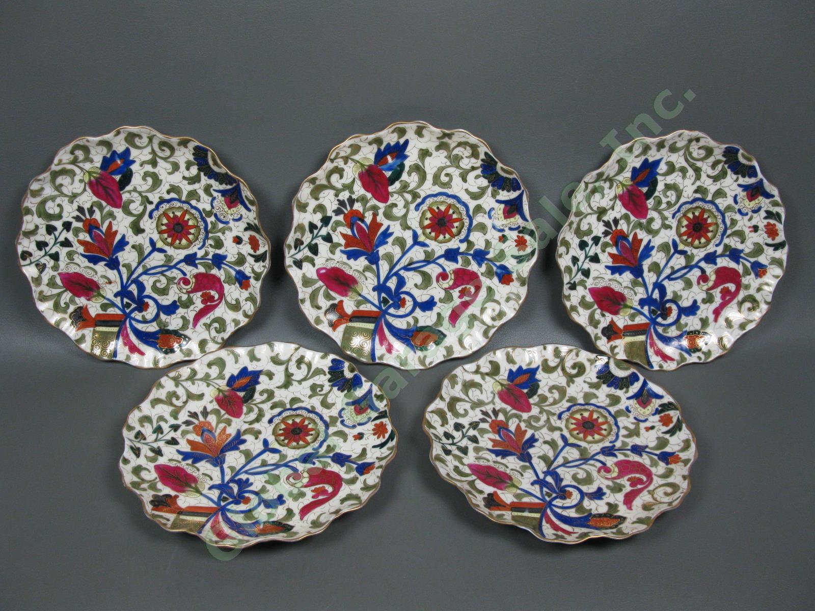 10 Antique 1800s CF Boseck Austria 9" Scalloped Dinner Salad Porcelain Plate Set 8