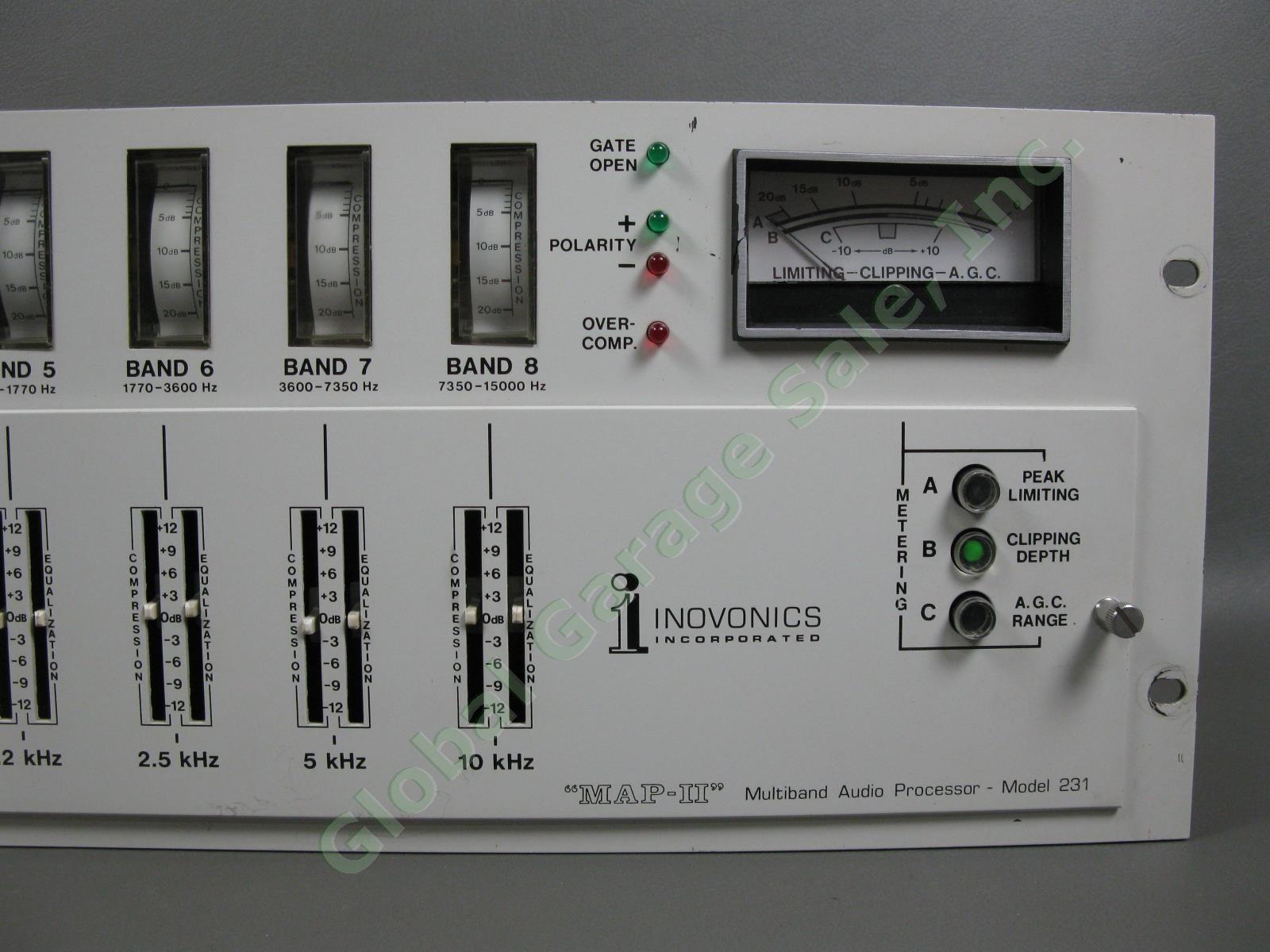 Inovonics Map-II Multiband Broadcast Audio Processor Model 231 AM Stereo 8 Band 2