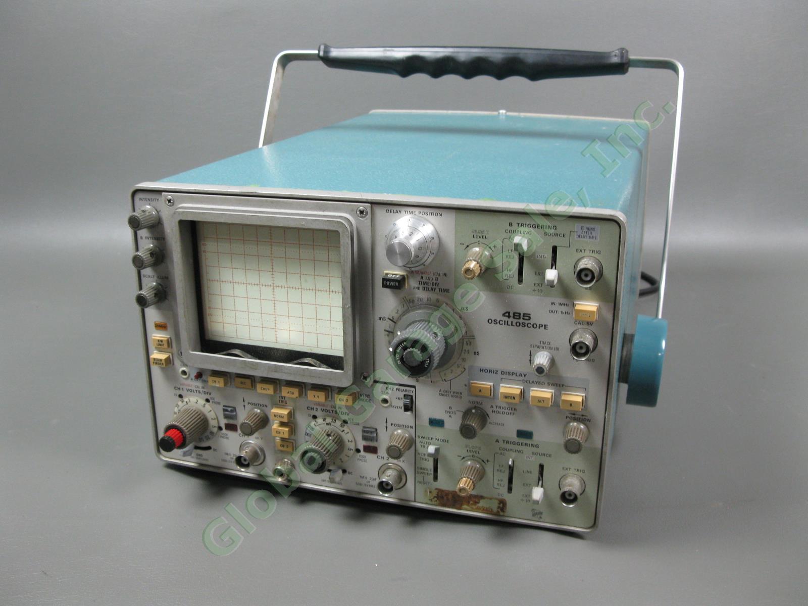 Tektronix 485 2-Channel Dual-Trace Portable Analog Oscilloscope Parts/Repair NR