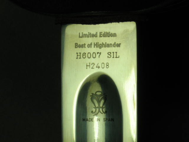 Highlander Colichemarde MacLeod Edition Sword Replica 10