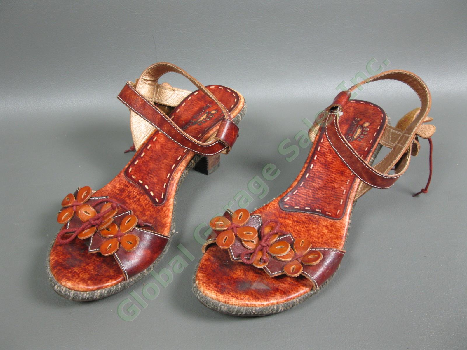 7 Pair Womens Leather Canvas Summer Sandal High Heel Size 6-10 Dress Shoe Lot 1